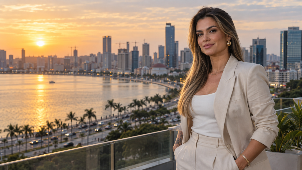 Kelly Key em Luanda, Angola, onde escolheu viver, empreender e atuar como dirigente do Kiala FC.